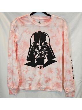 Disney Star Wars Darth Vader Pink Tie Dye Long Sleeve XS NWOT